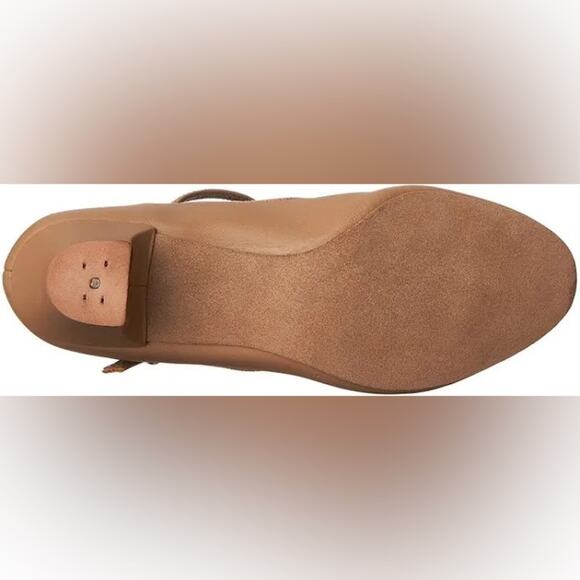 Capezio 459 Jr. Footlight Suede Sole Caramel Tan Character Dance Shoes Girl's 4M - Picture 3 of 7